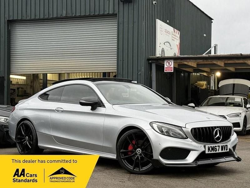 Used Mercedes C200 AMG line 184 HP (135 kW) 2017 Silver Coupe
