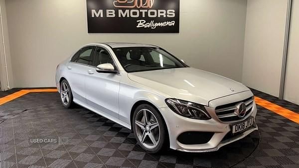 Used Mercedes C250 AMG line 204 HP (150 kW) 2018 Silver Sedan