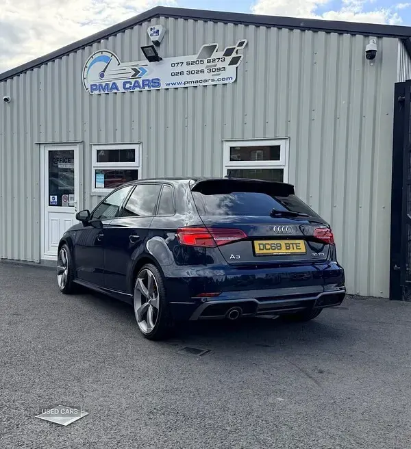 Used Audi A3 S-Line 116 HP (85 kW) 2019 Blue Sedan