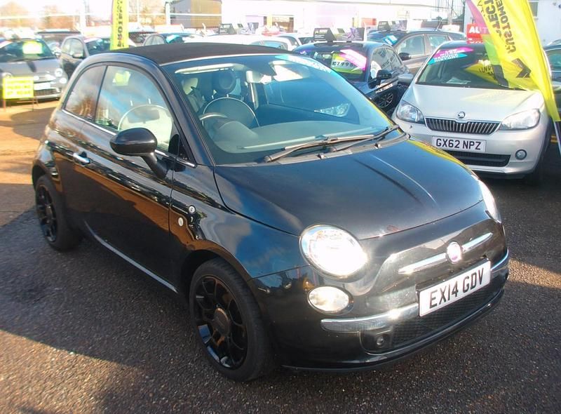 Used Fiat 500C Lounge 69 HP (50 kW) 2014 Black Cabriolet