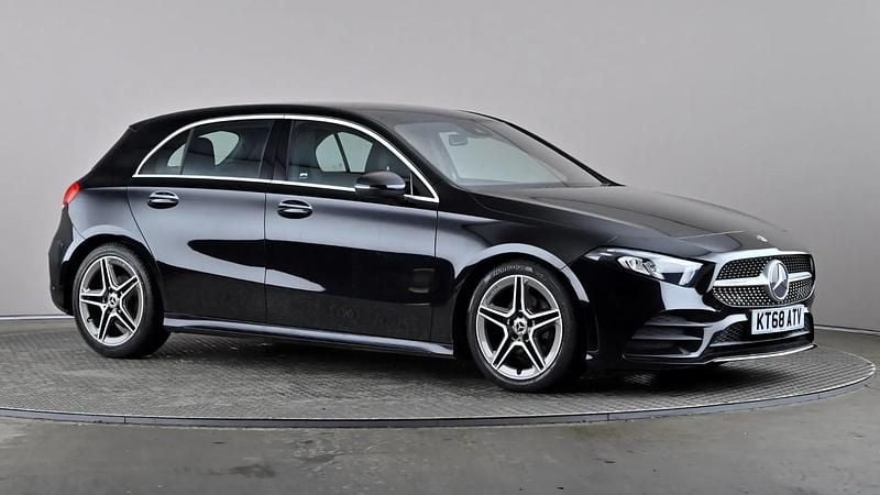 Used Mercedes A180 AMG line 116 HP (85 kW) 2018 Black Hatchback