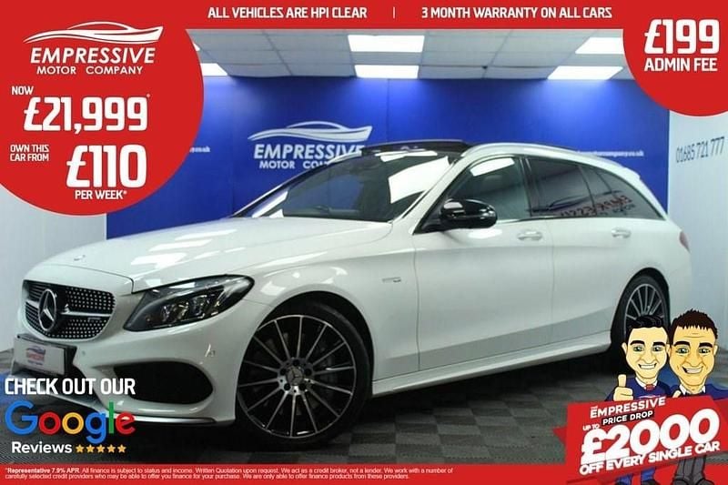White Used 2016 Mercedes C43 AMG Premium Plus Estate | £21,999 (Fair price) - Image 1/4