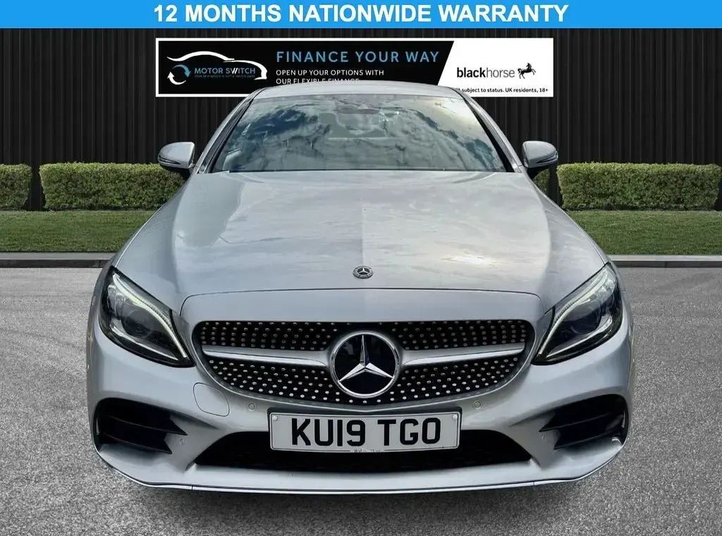 Used Mercedes C220 AMG Line Premium 194 HP (142 kW) 2019 Silver Coupe