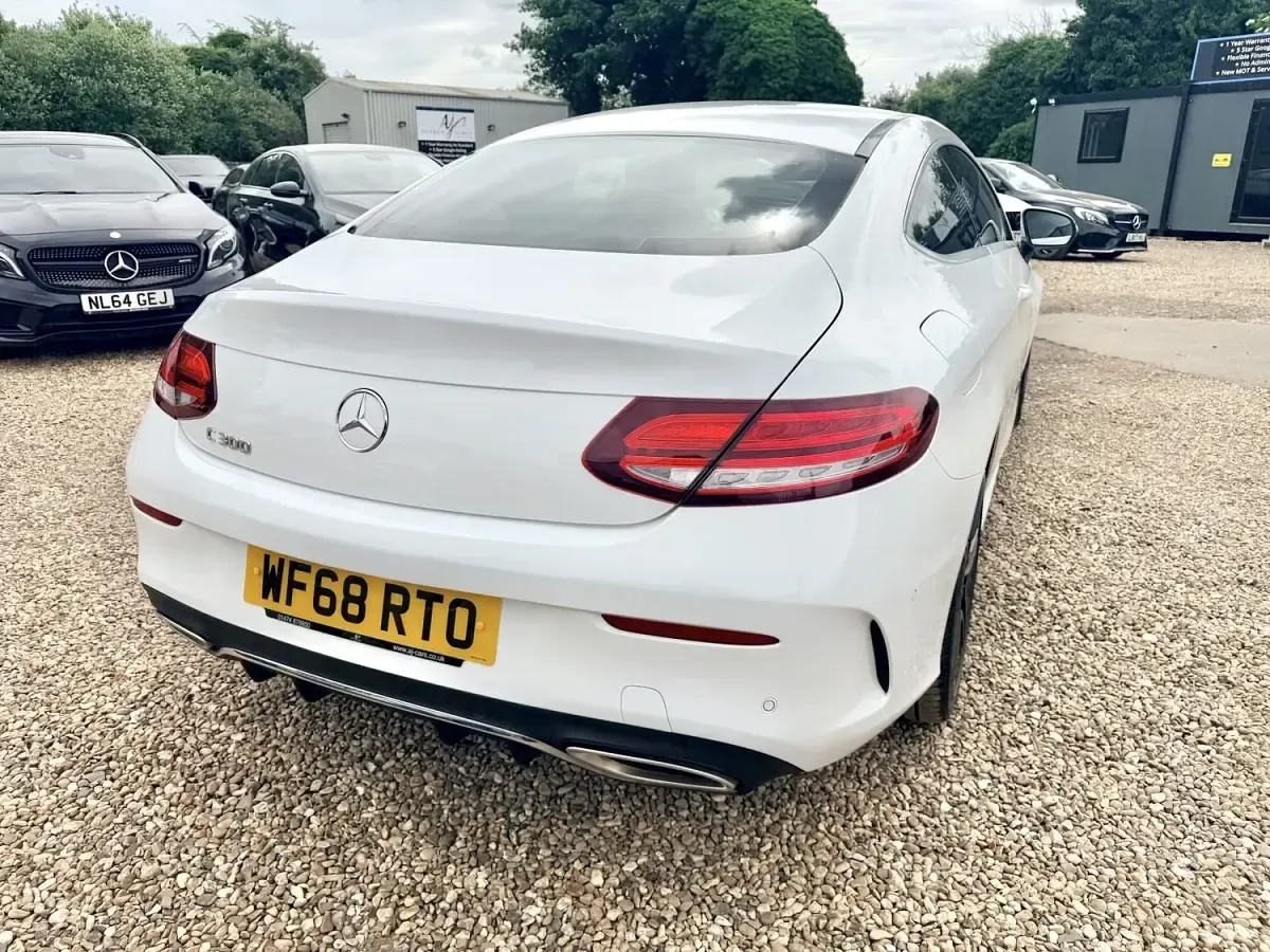 Used Mercedes C300 AMG line 2018 White Coupe