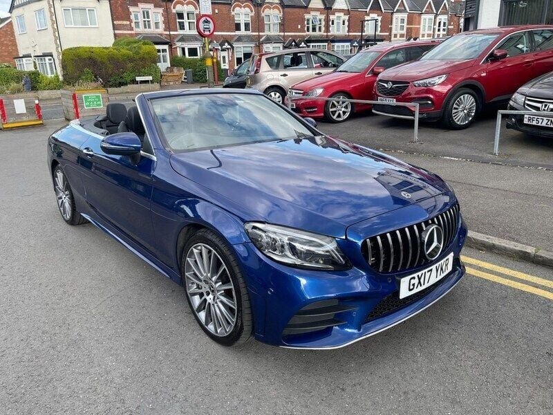 Blue Used 2017 Mercedes C250 AMG Line Premium Plus Cabriolet | £13,000 (Super price) - Image 1/4