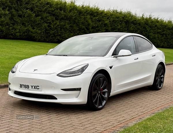 Used Tesla Model 3 Performance 461 kW (627 HP) 2019 White Sedan