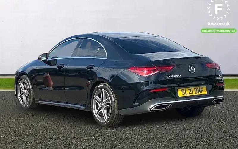 Used Mercedes CLA250 AMG line 224 HP (164 kW) 2021 Black Coupe
