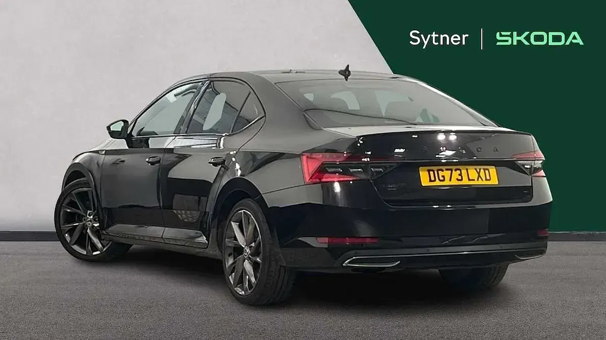 Used Skoda Superb SportlinePlus 160 HP (117 kW) 2023 Black magic pearl effect Hatchback