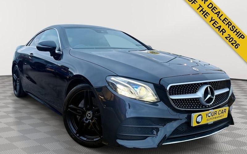 Black Used 2019 Mercedes E220 AMG line Coupe | £18,698 (Good price) - Image 1/4