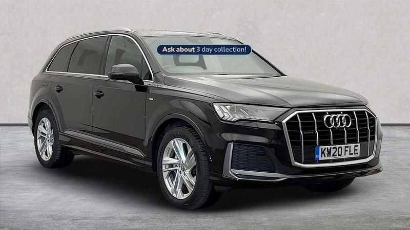 Black Used 2020 Audi Q7 S-Line SUV | £35,588 (Fair price) - Image 1/4