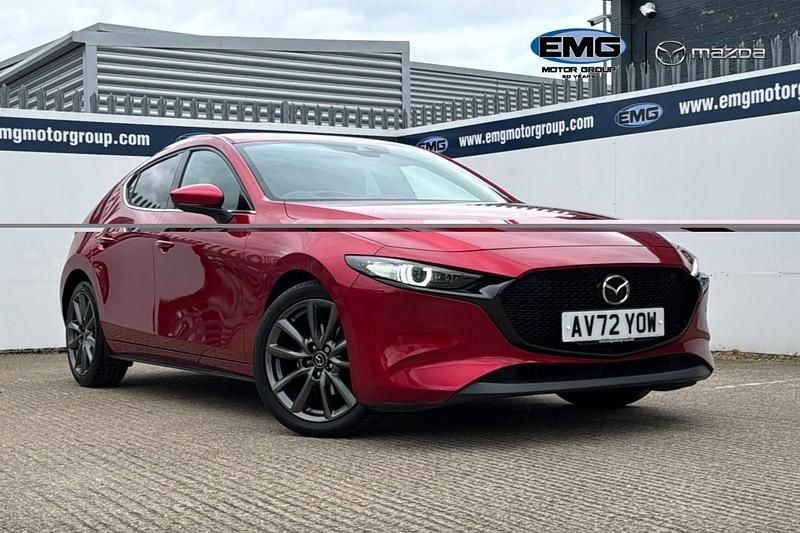 Begagnad Mazda 3 Inclusive 122 HK (89 kW) 2022 Röd Halvkombi