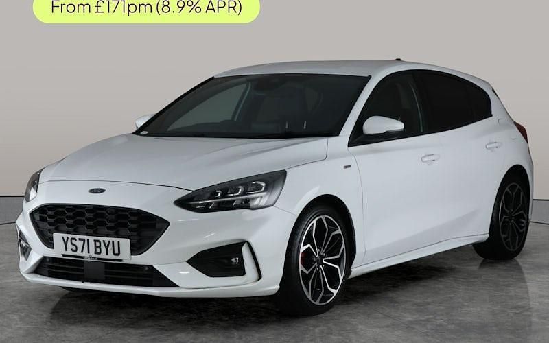 White Used 2021 Ford Focus ST-Line X Hatchback | £12,145 (Good price) - Image 1/3