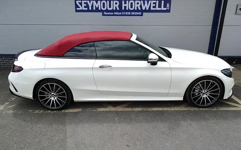 Used Mercedes C220 AMG line 170 HP (125 kW) 2018 White Cabriolet