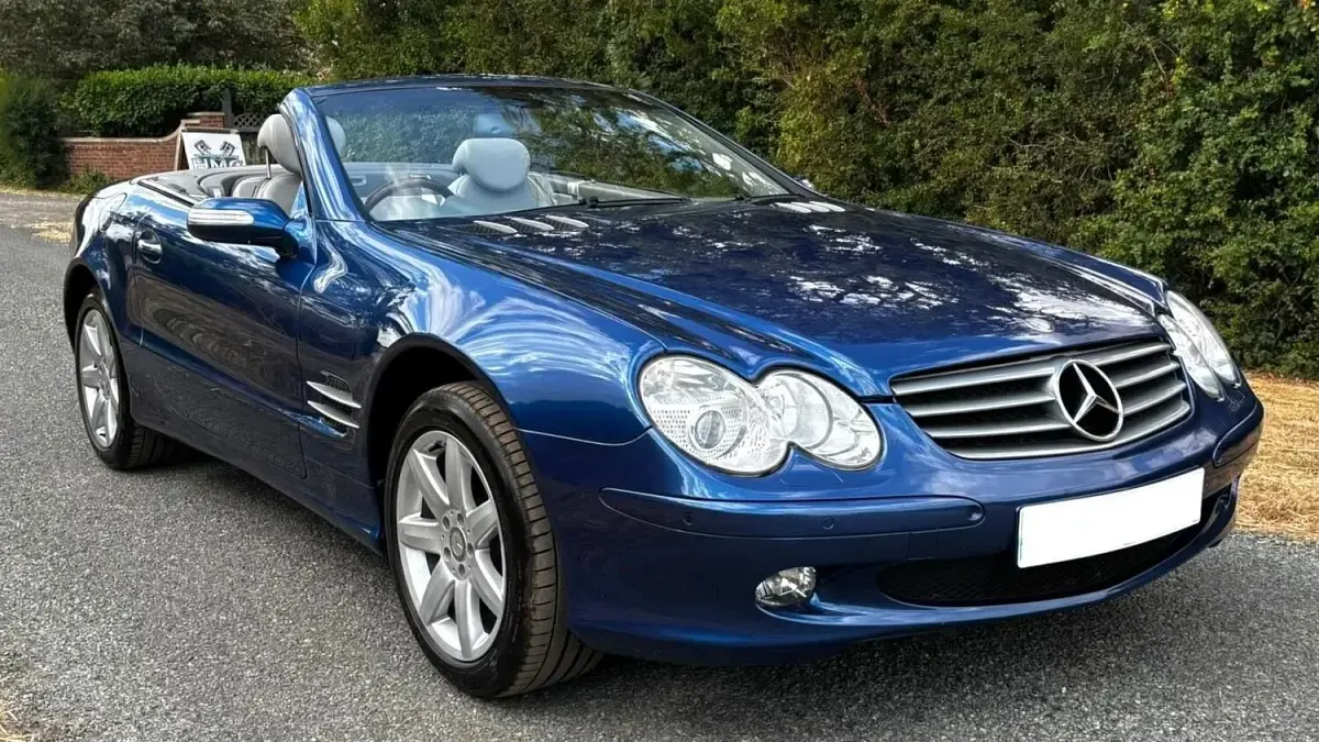 Used Mercedes SL500 306 HP (225 kW) 2005 Blue Cabriolet
