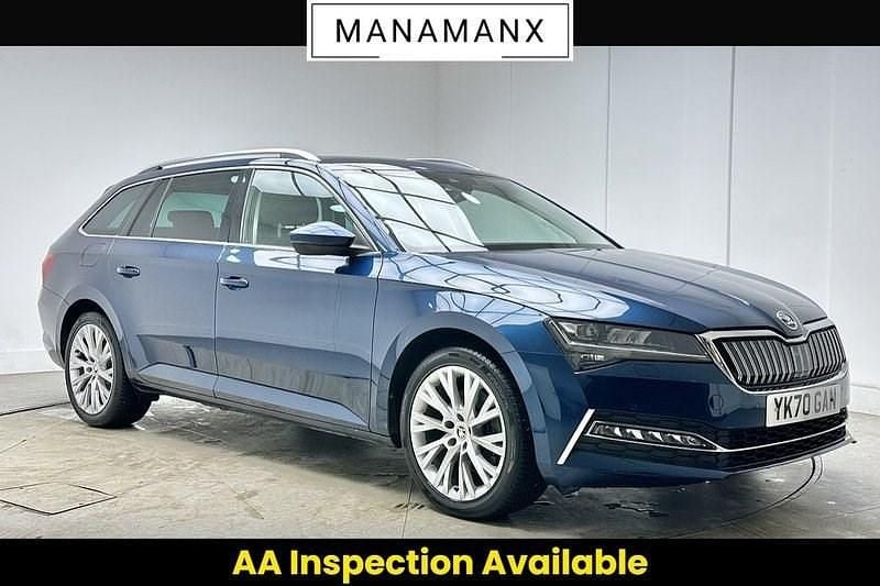 Used Skoda Superb SE L 218 HP (160 kW) 2020 Blue Estate