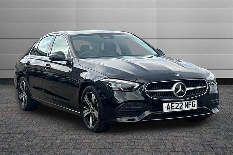 Obsidian black Used 2022 Mercedes C220 Sedan | £28,740 (Fair price) - Image 1/4