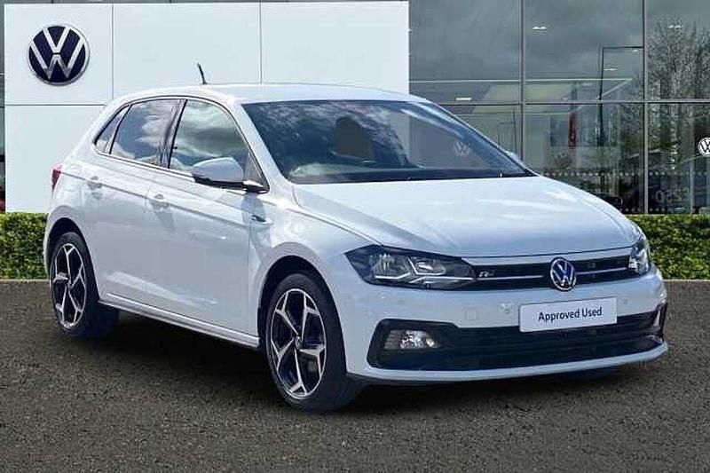 Pure white Used 2021 VW Polo R-line Hatchback | £16,445 (A bit pricey) - Image 1/4