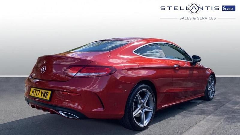 Used Mercedes C250 AMG line 201 HP (147 kW) 2017 Red Coupe