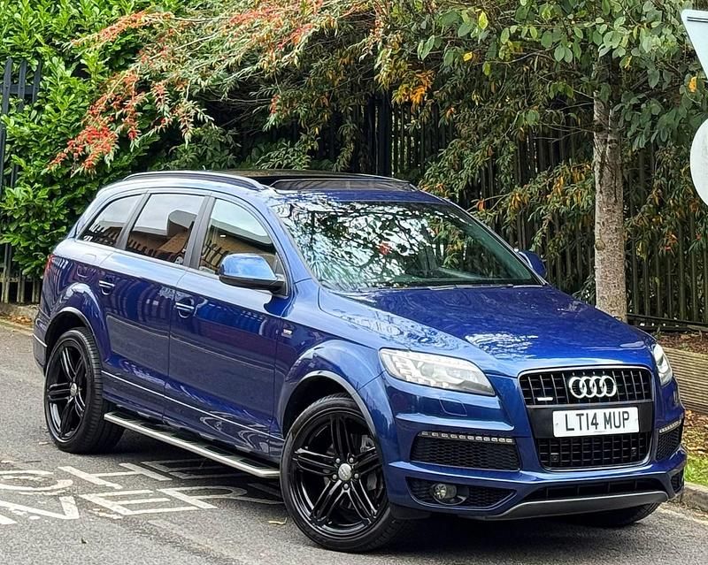 Blue Used 2014 Audi Q7 S-line plus SUV | £14,295 (Fair price) - Image 1/4