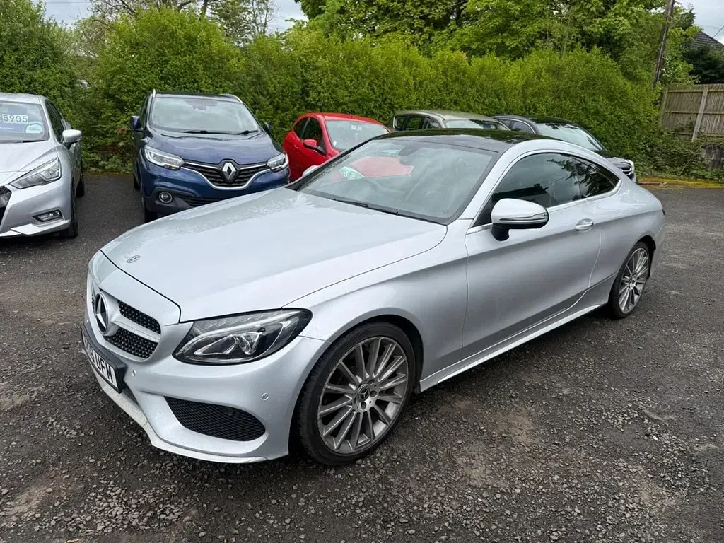 Used Mercedes C220 AMG line 2018 Silver Coupe