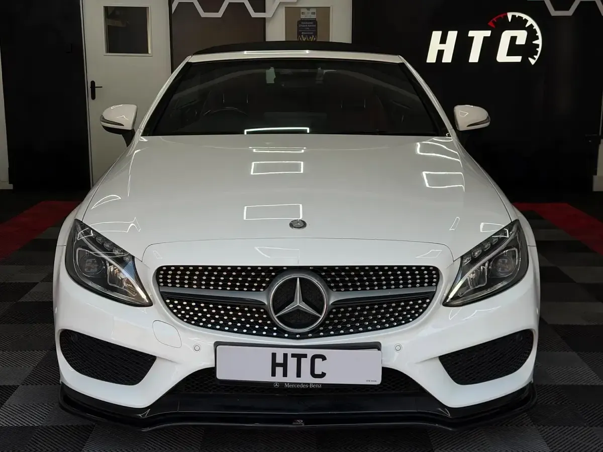 Used Mercedes C220 AMG Line Premium Plus 170 HP (125 kW) 2017 White Cabriolet