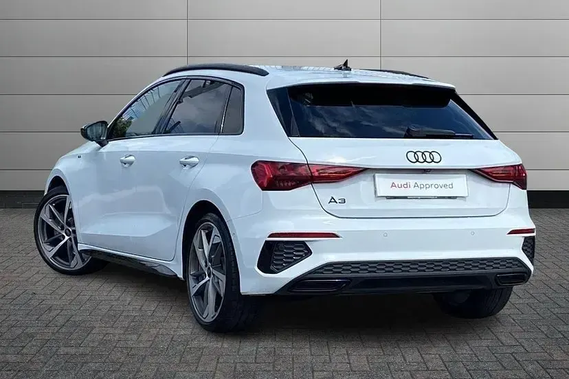 Used Audi A3 Black Edition 148 HP (108 kW) 2024 Glacier white Hatchback