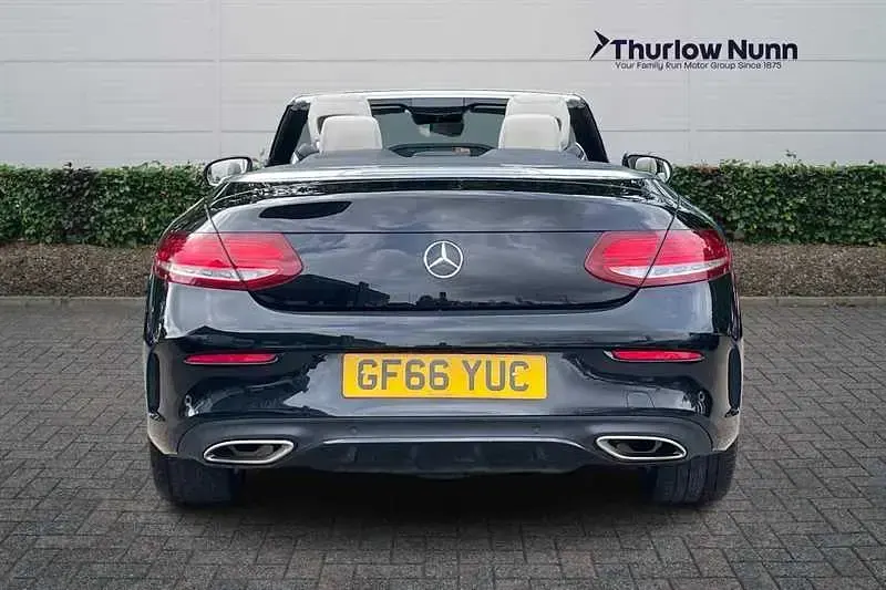 Used Mercedes C200 AMG line 184 HP (135 kW) 2016 Black Cabriolet