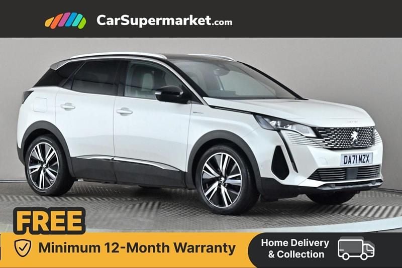 White Used 2021 Peugeot 3008 GT Hatchback | £18,497 (Fair price) - Image 1/4