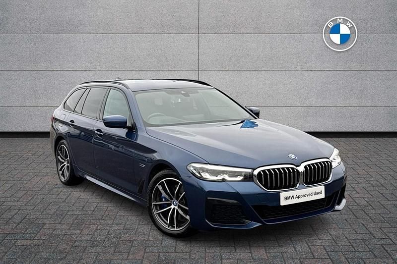 Blue Used 2022 BMW 530e M Sport Estate | £27,490 (A bit pricey) - Image 1/4