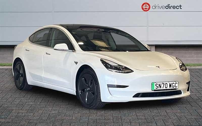 Used Tesla Model 3 Standard Range 239 kW (325 HP) 2020 White Sedan