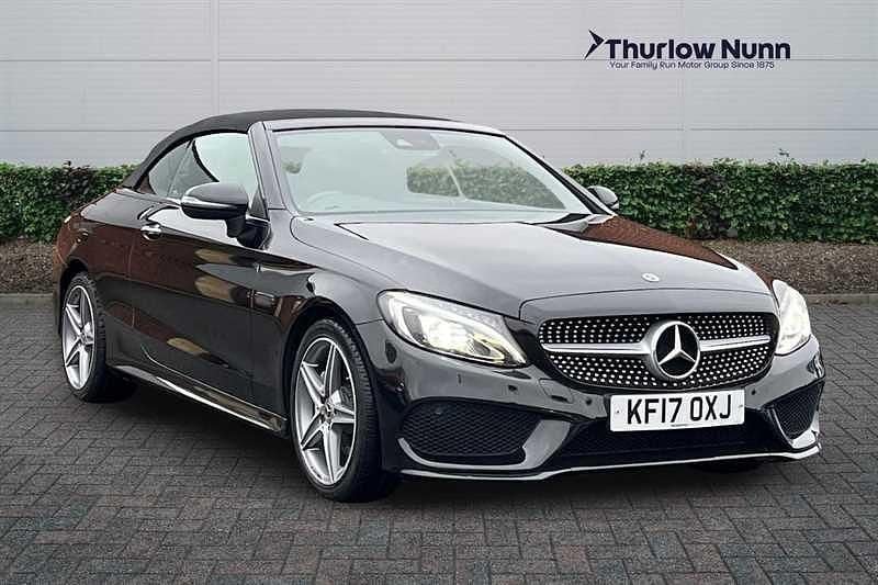 Black Used 2017 Mercedes C220 AMG line Cabriolet | £16,799 (Fair price) - Image 1/4