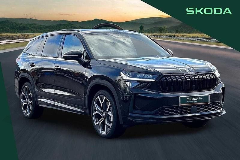 Black magic pearl effect New 2025 Skoda Kodiaq SportLine SUV | £42,900 - Image 1/4