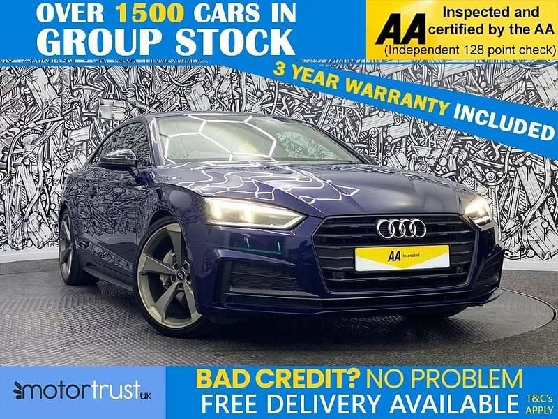 Blue Used 2020 Audi A5 Black Edition Coupe | £19,600 (Good price) - Image 1/2