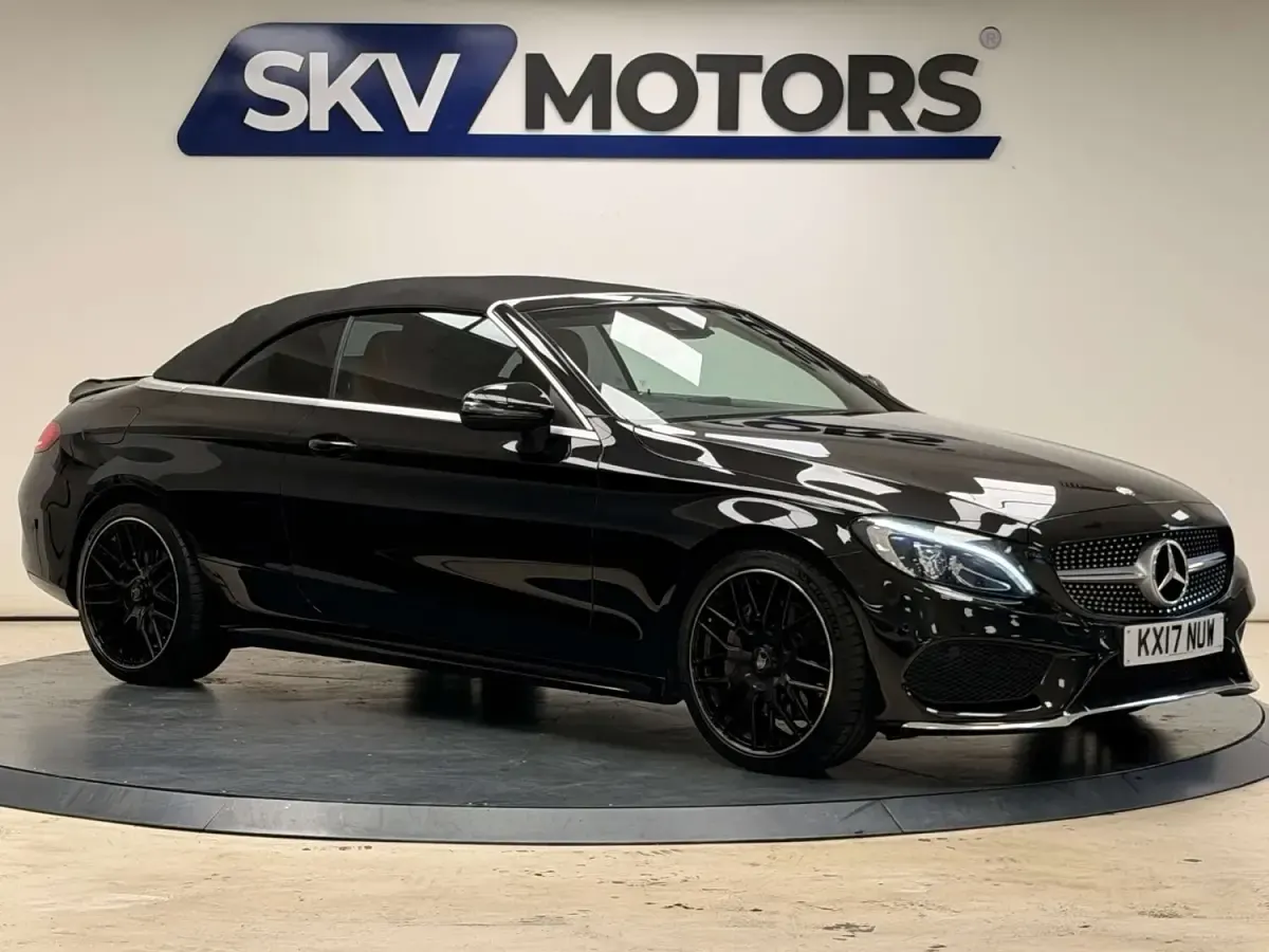 Used Mercedes C250 AMG line 204 HP (150 kW) 2017 Black Cabriolet