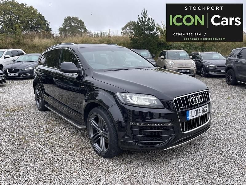 Black Used 2014 Audi Q7 S-Line SUV | £9,599 (Good price) - Image 1/4