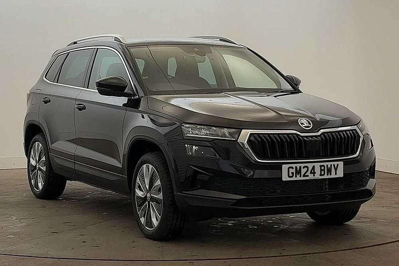 Black magic pearl effect New 2024 Skoda Karoq SE L SUV | £21,495 (Super price) - Image 1/4