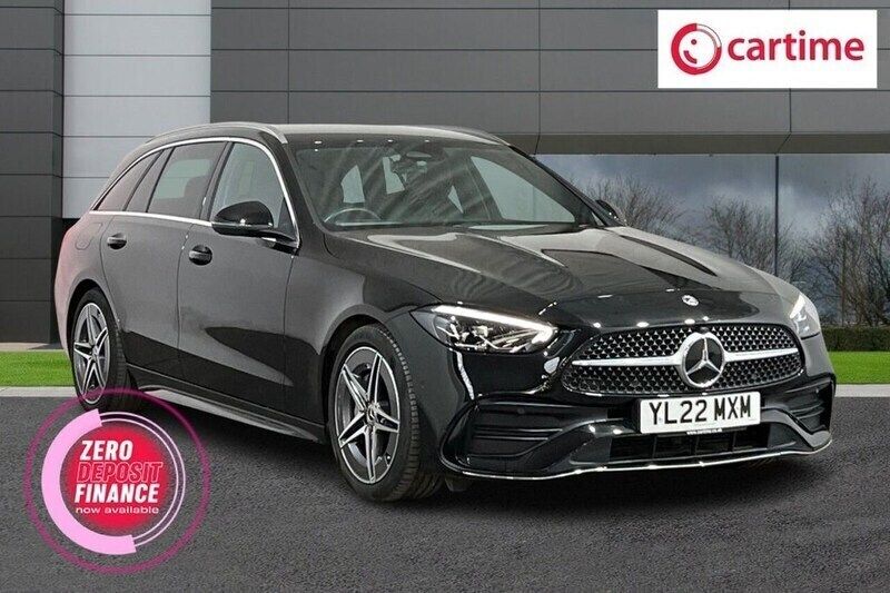 Black Used 2022 Mercedes C200 AMG line Estate | £26,345 (Super price) - Image 1/3