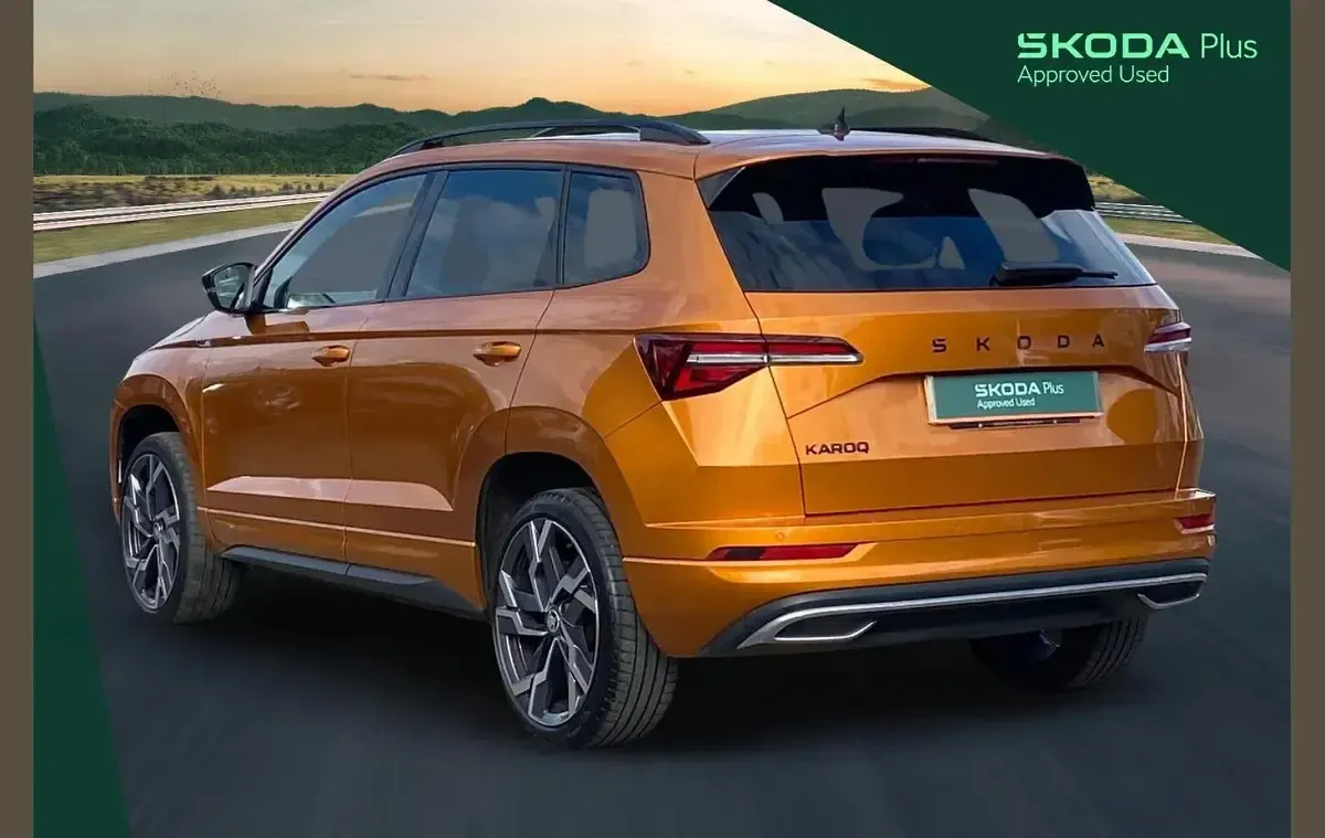 Used Skoda Karoq SportLine 150 HP (110 kW) 2024 Phoenix orange metallic SUV