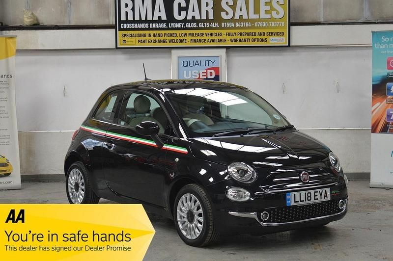 Used Fiat 500 Lounge 69 HP (50 kW) 2018 Black Hatchback