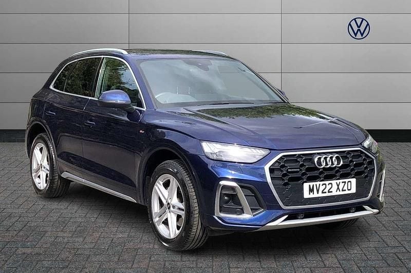 Blue Used 2022 Audi Q5 S-Line SUV | £30,565 (Fair price) - Image 1/4