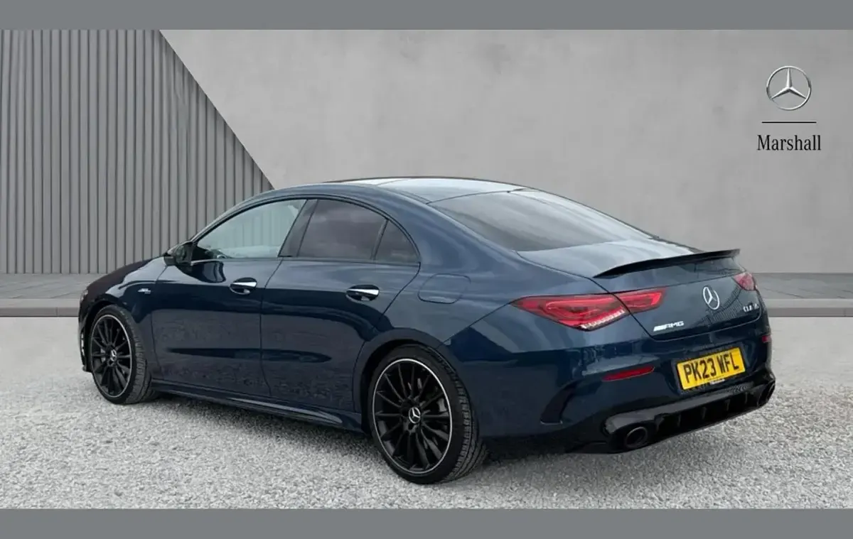 Used Mercedes CLA35 AMG Premium Plus 301 HP (221 kW) 2023 Blue Coupe