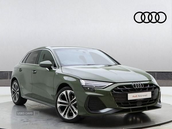 New Audi A3 S-Line 2025 Green Hatchback