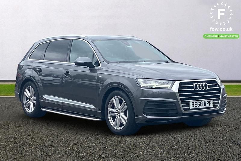 Grey Used 2018 Audi Q7 S-Line SUV | £26,899 (Good price) - Image 1/3