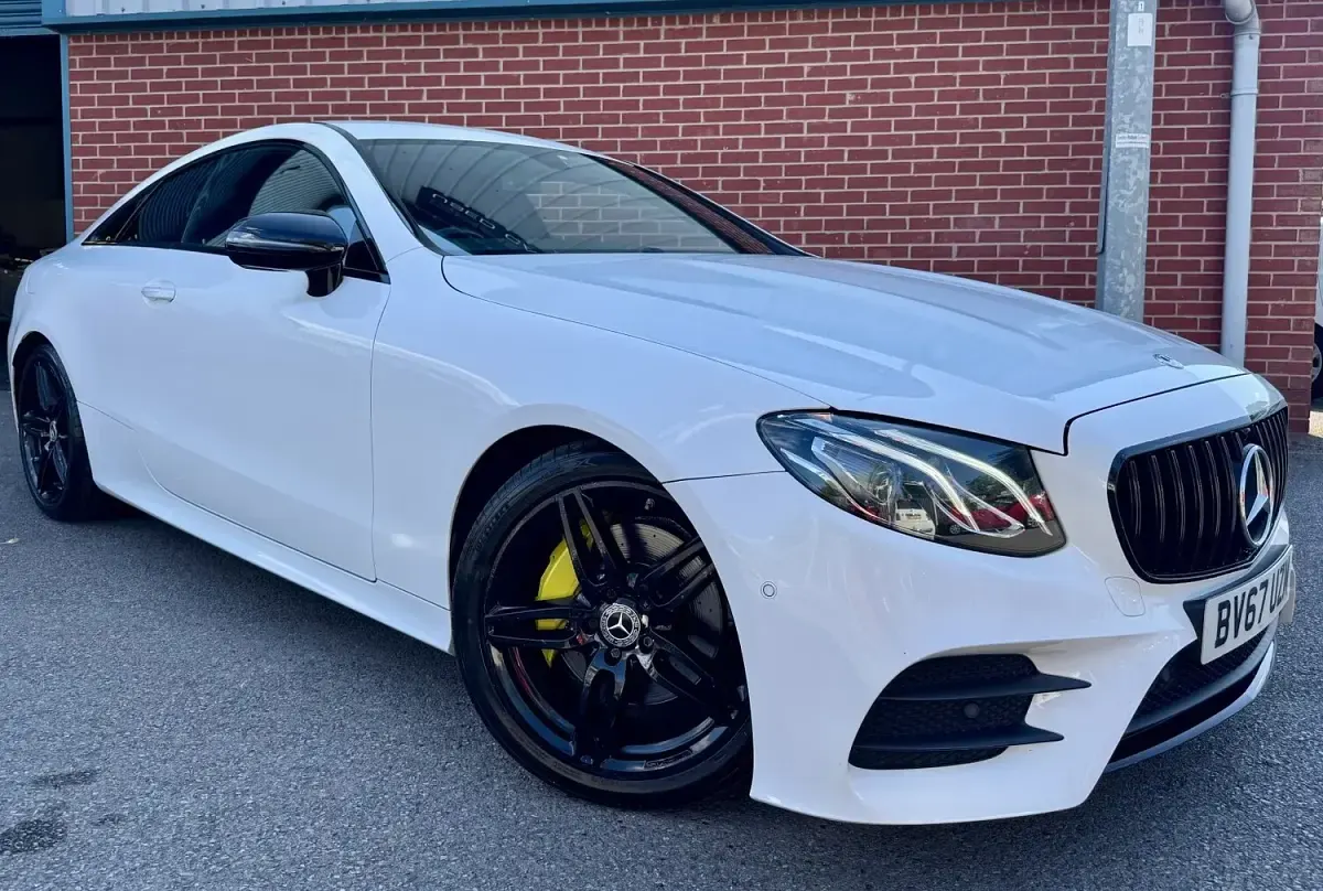 Used Mercedes E220 AMG line 2017 White Coupe