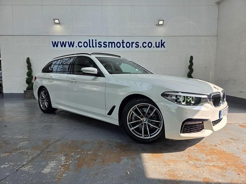 White Used 2020 BMW 520 M Sport Estate | £19,995 (Fair price) - Image 1/4