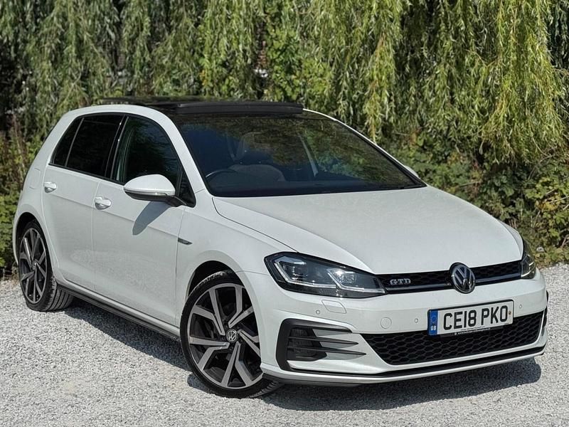 White Used 2018 VW Golf VII GTD Hatchback | £19,145 (A bit pricey) - Image 1/4