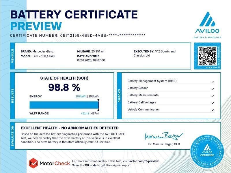 Used Mercedes EQS450+ AMG Line Premium 244 kW (333 HP) 2022 Black Sedan