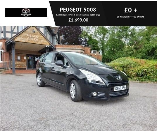 Black Used 2010 Peugeot 5008 Sport MPV | £1,699 (Fair price) - Image 1/1