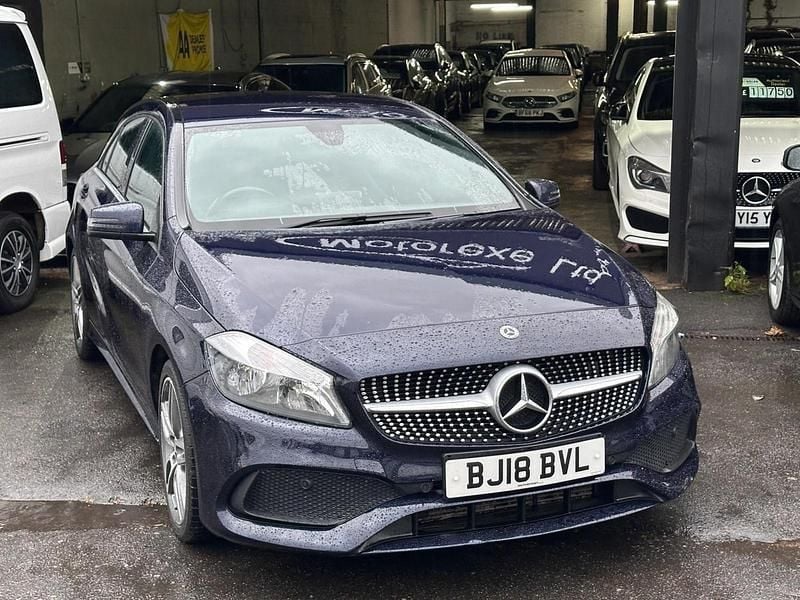 Used Mercedes A180 AMG line 2018 Blue Hatchback
