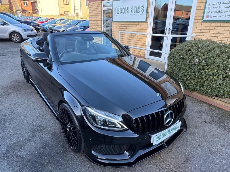 Black Used 2018 Mercedes C250 AMG Line Premium Plus Cabriolet | £19,995 (Fair price) - Image 1/4